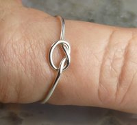 Sterling Silver Knot Ring, 18 gauge, Stacking Ring,Promise ring