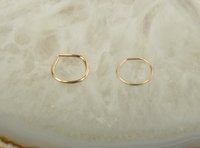 Septum Ring- gold nose ring-22 or 20 gauge Ring-lightweight  ring ,Thin ring
