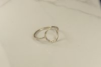 Circle ring, Hammered Ring,Open Circle Sterling Silver Ring, Handmade Ring