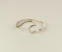 Wave Ring, Midi ring,Sterling Silver