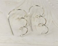Spiral Earrings, Spiral Hoop earrings, 20 gauge sterling silver wire