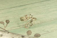 Thumb Ring, Bypass ring, Wind Symbol Ring, Boho Ring, 16 gauge Double wire