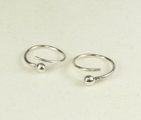 Sleeper earrings,Tiny Hoops,  Sterling Silver hoops,   Single piercing Hoop Earrings-20 gauge wire,Sterling Silver earrings