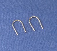 Arc Earrings, U earrings,Open hoop earrings, Gold Arc Earrings or Sterling Silver