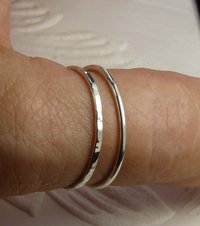 Stacking Rings, Thumb  ring,Sterling Silver Ring-Silver Hammered or smooth Ring-Band Ring