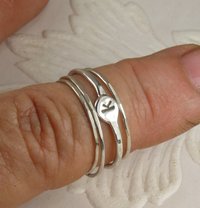 Letter ring-Sterling Silver Stacking Ring, Initial Ring,18 gauge Wire