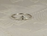 Letter ring-Sterling Silver Stacking Ring, Initial Ring,18 gauge Wire