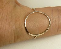 Open Circle ring, Karma Ring, Big Circle Ring,18 gauge Gold Filled Wire,O Ring