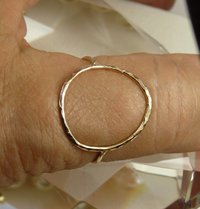 Open Circle ring, Karma Ring, Big Circle Ring,18 gauge Gold Filled Wire,O Ring