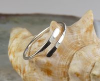 Thumb Ring, Bypass ring, Smooth Wrap Ring, Midi Ring 16 gauge wire