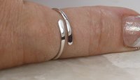 Thumb Ring, Bypass ring, Smooth Wrap Ring, Midi Ring 16 gauge wire