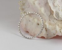 Beaded ring, Sterling Silver ring,  Midi Ring