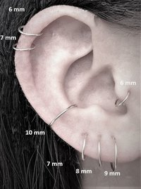Ear Cuff, Ear Wrap, Tiny Hoops,Nose Ring, Helix Hoop,Tragus Hoop,20 or 22 Gauge Wire