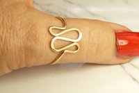 Thumb Ring, Bohemian Ring, Swirl Ring-Wavy Ring-Sterling Silver or Gold Filled ring