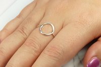 Karma Circle ring, Purity Ring, Sterling Silver Ring 16 gauge