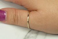 Gold Thumb ring,16 Gauge, Stacking ring, Women's Ring, G F  Faceted Ring