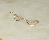 Ear climber,  Snake Earring,  Boho earring, 14k Gold Filled 18 gauge Wire