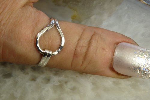 Thumb Ring for Men or Women//  Sterling SilverRing/Thumb Rings,Boho Style Rings,Pear Ring