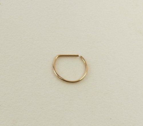 Septum Ring- gold nose ring-22 or 20 gauge Ring-lightweight  ring ,Thin ring