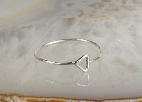 Triangle ring, Minimal Ring ,Geometric Sterling Silver Ring