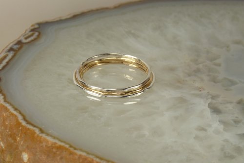 Silver or Gold Stacking Ring-Faceted Band Ring, 18 Gauge,Midi Ring