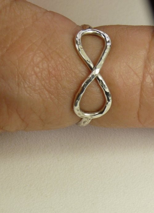 Infinity ring, Thumb Ring, Sterling Silver Midi Ring