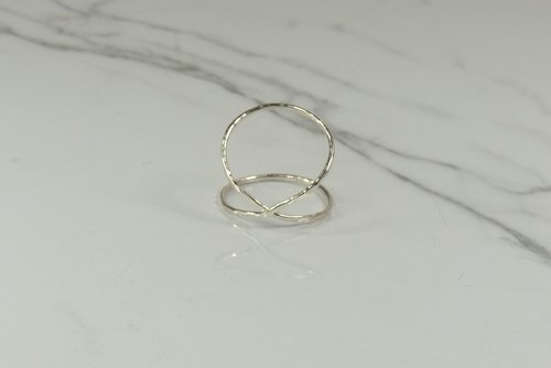 Midi Ring, X  Ring,Criss Cross,  Sterling Silver Ring, Index Finger Ring