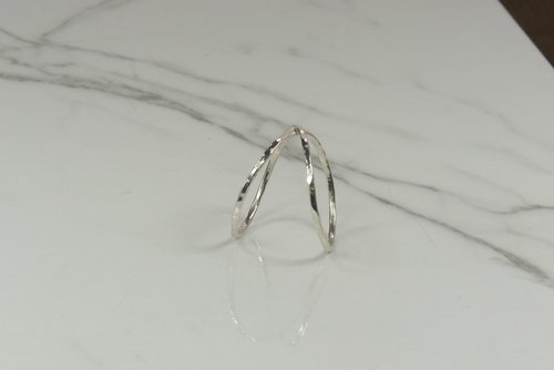 Midi Ring, X  Ring,Criss Cross,  Sterling Silver Ring, Index Finger Ring