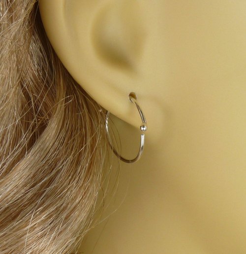 Sleeper earrings,  Sterling Silver Earrings,  Boho Earrings, 20 gauge wire