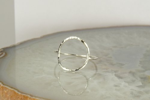 Karma Circle ring, 18 gauge Sterling silver