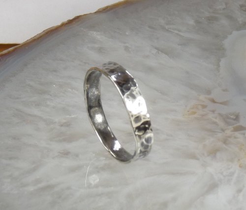 Wedding ring Silver Band Ring-Oxidised ring, Sterling Silver ring-Thumb ring-Black ring