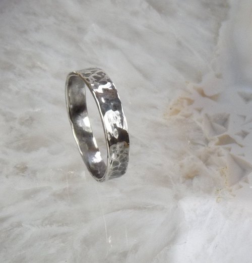 Wedding ring Silver Band Ring-Oxidised ring, Sterling Silver ring-Thumb ring-Black ring