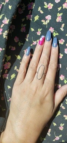 Oval Ring, 16 Gauge,Open Oval Ring, Sterling Silver ring