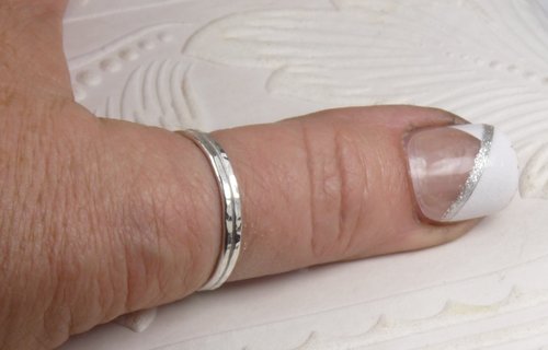 Thumb Ring, Hammered ring, Sterling Silver ring,  Midi Ring