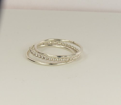 Stacking Rings, Sterling silver Rings,  Skinny Bands