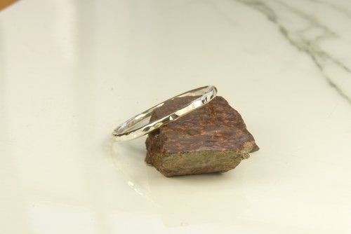 Thumb Ring-Wedding Ring-Sterling Silver ring,Hammered ring, 14 gauge