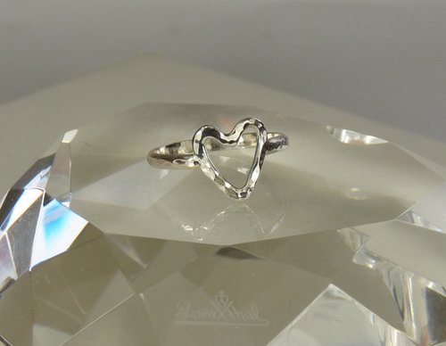 Pinky Ring,Knuckle Ring,Midi Ring, Heart ring,Sterling Silver