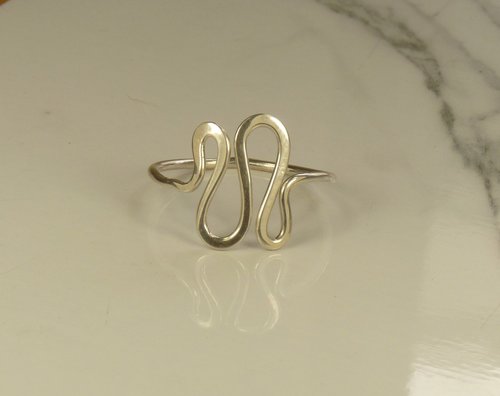 Thumb Ring, Bohemian Ring, Swirl Ring-Wavy Ring-Sterling Silver or Gold Filled ring