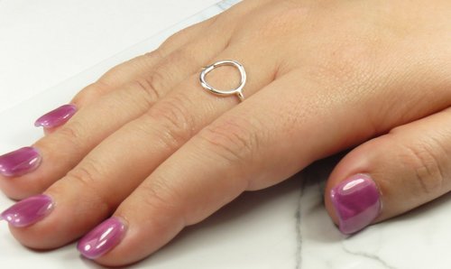 Karma Circle ring, Purity Ring, Sterling Silver Ring 16 gauge