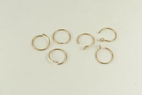 Gold nose ring, 20,22 gauge Ring, lightweight ,Thin ring