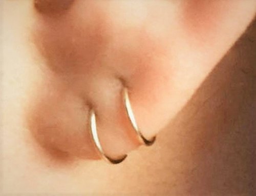 Hoop Earrings,  Conch Piercing- Tiny Hoops, 20 gauge wire, Gold  or Sterling silver earrings