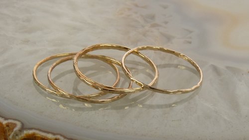 Stack rings,18 gauge Rings, stacking rings, Boho Style,Gold Rings