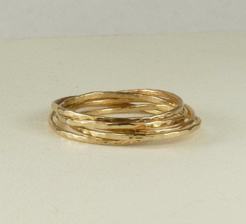 Stack rings,18 gauge Rings, stacking rings, Boho Style,Gold Rings