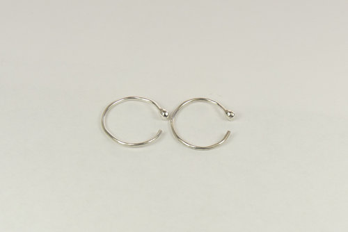 Nose Ring,  Sterling Silver Ring,Ball End nose rings ,20 gauge wire