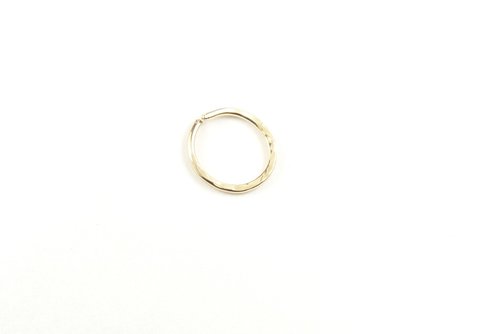 Gold Septum Ring- 18 Gauge Nose Ring-Goldfilled  Ring, Hammered 10 mm 9mm 8mm