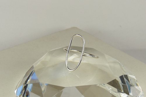 Sterling Silver Ring,Heart ring, Oval Ring, Smooth, Boho ring
