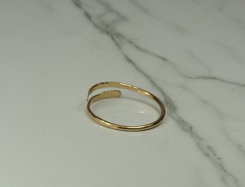 Thumb Ring, Bypass ring, Gold Filled ring, 16 Gauge Adjustable  Ring, Midi ring