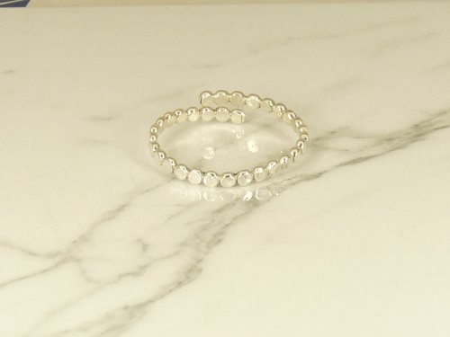 Toe Ring, Sterling Silver, Big Toe ring, Hammered Bead Adjustable or Solid Ring, Body Jewelry