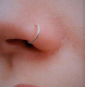 Fake Nose Ring, Gold Filled or Sterling Silver,  20 gauge wire