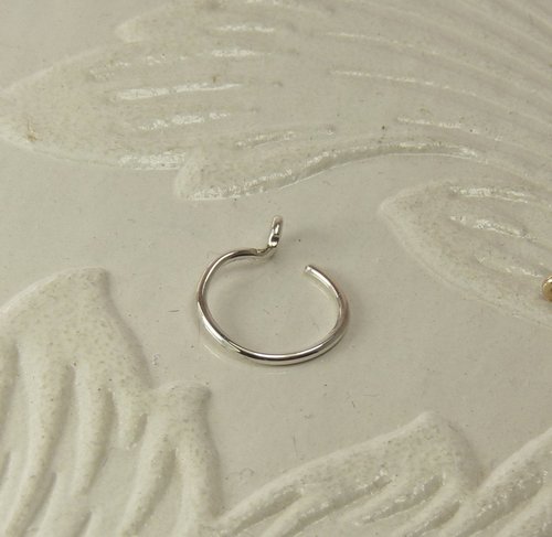 Fake Nose Ring, Gold Filled or Sterling Silver,  20 gauge wire